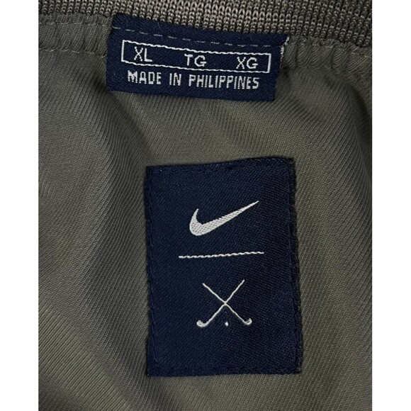 Nike Golf Jacket Men's XL Pullover V-Neck Windbreaker Green Lined Zip Pockets - Picture 4 of 8